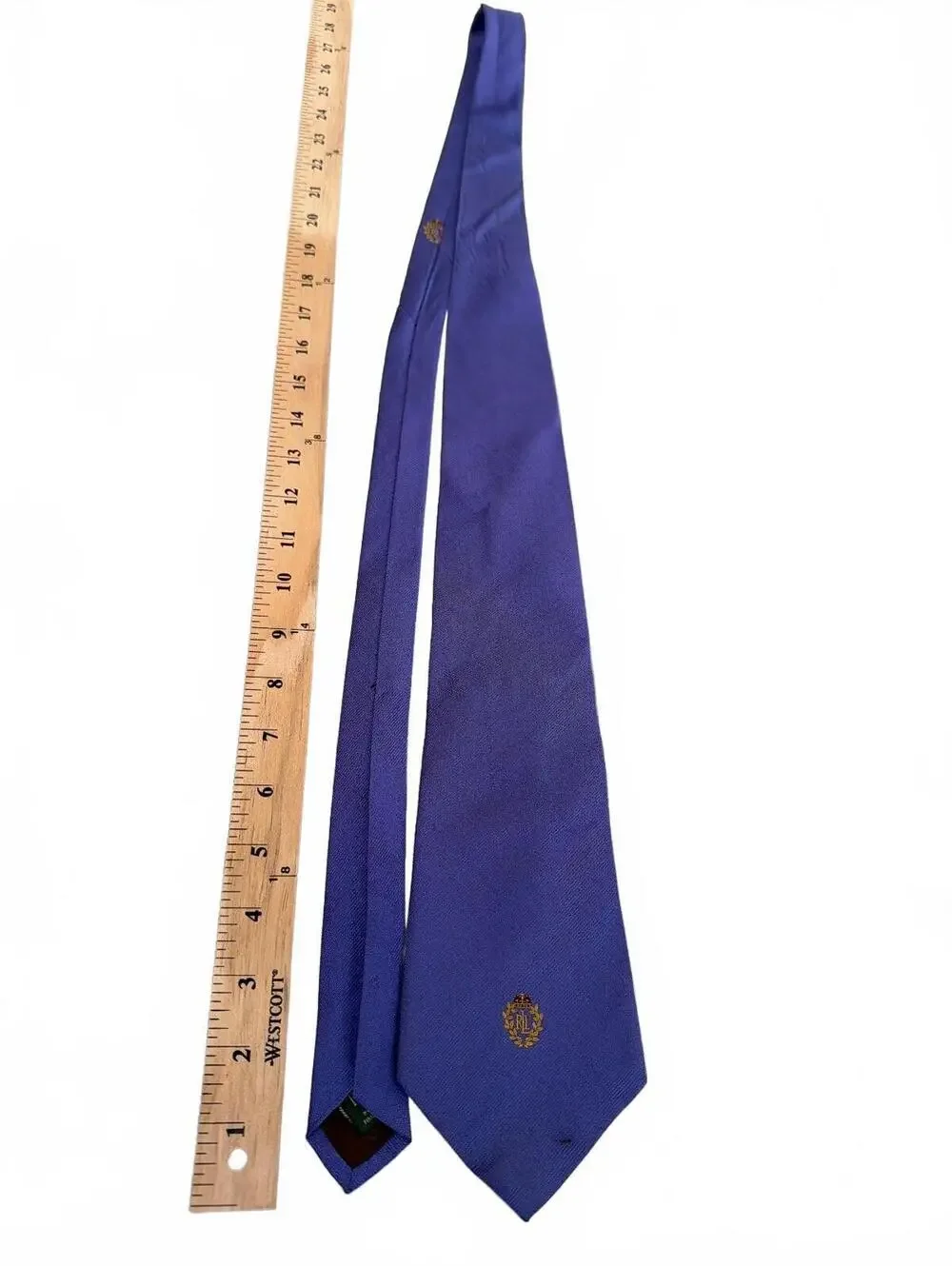 Vintage Lauren Ralph Lauren Men's Purple 100% Silk Tie Made in USA